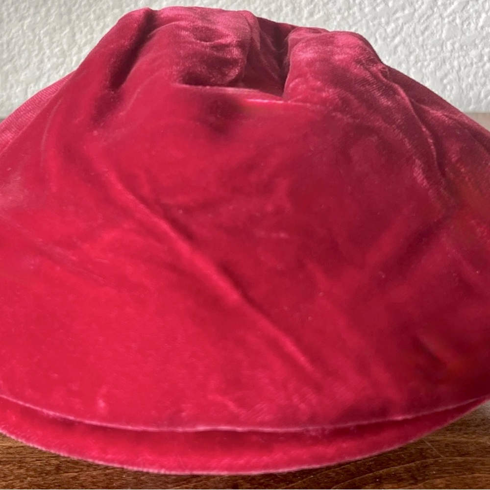 Clover Lane Vintage Velvet Beret - Small Billed Cap - Art Deco Era 30’s/40’s